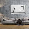 3d render of beautiful interior with couch and floor lamp